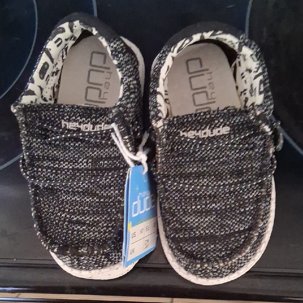 Hey Dude Kids Sneakers - Black and White